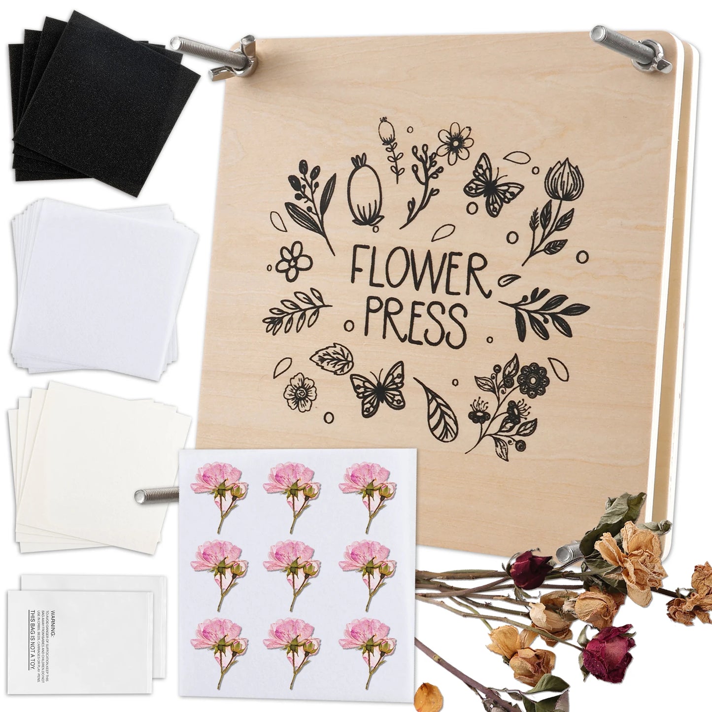 Wooden Flower Press Kit — Preserve Nature's Quiet Beauty