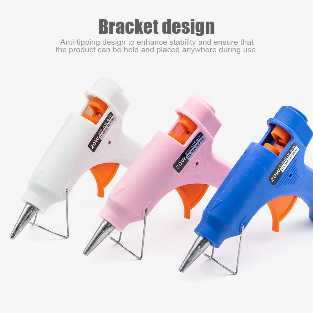 Mini Hot Glue Gun 20W — With 20 Glue Sticks | DIY Crafts, Floral & Home Décor