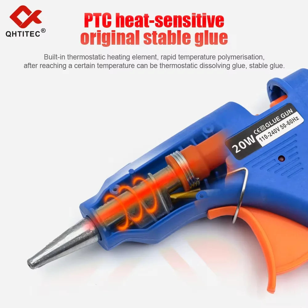 Mini Hot Glue Gun 20W — With 20 Glue Sticks | DIY Crafts, Floral & Home Décor