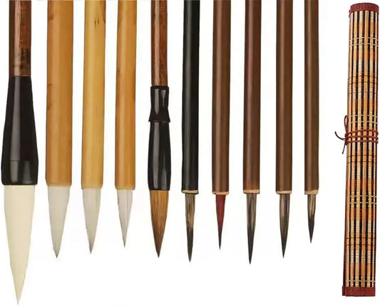 Chinese Ink Painting Starter Kit — Brushes, Sumi Ink, Xuan Paper & Ink Dish