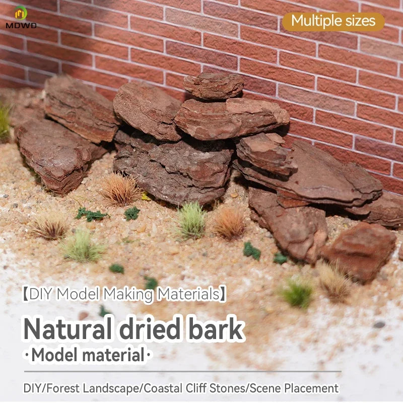 Natural Bark Chips for Miniature Scenery — 50g | Fairy Gardens, Sand Tables, Railway Models & Dioramas