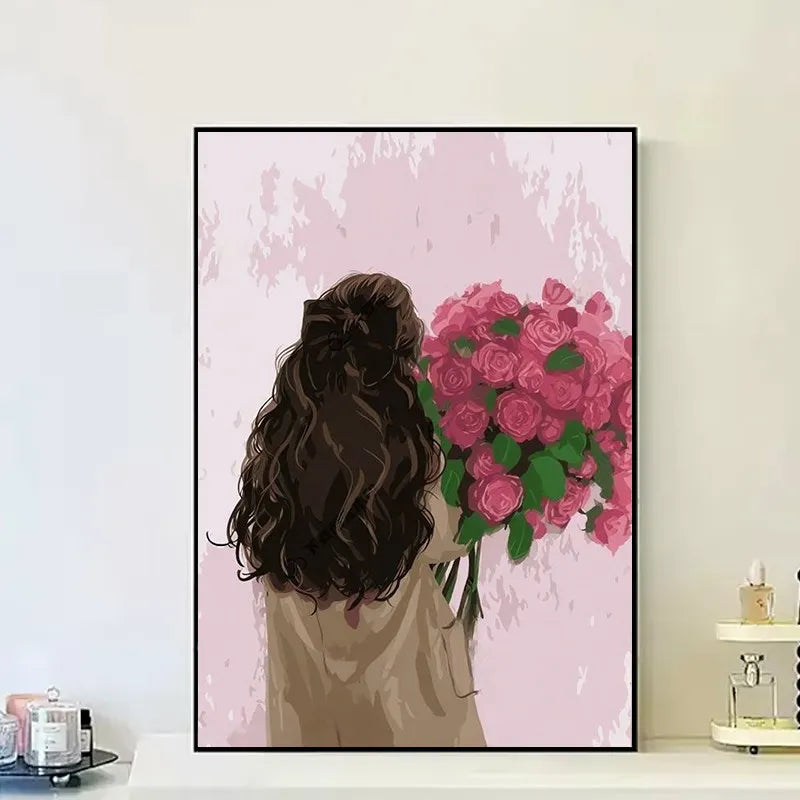 Bouquet Girl Paint by Numbers Kit