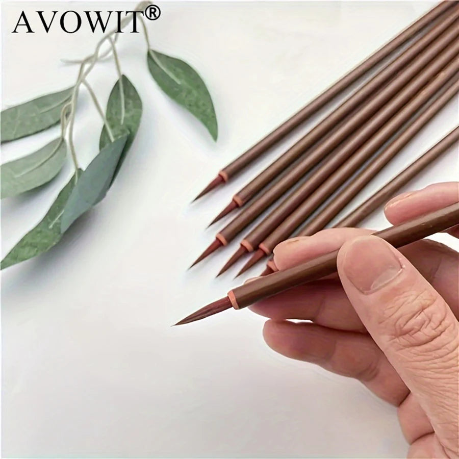 Fine Line Art Brushes for Outline Drawing — Handmade Chinese Calligraphy & Detail Work