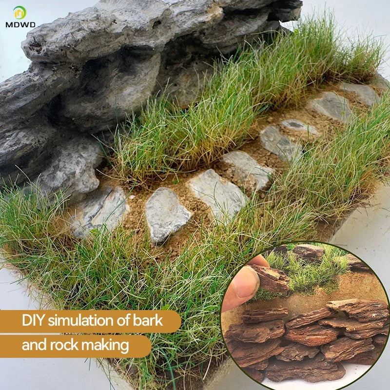 Natural Bark Chips for Miniature Scenery — 50g | Fairy Gardens, Sand Tables, Railway Models & Dioramas